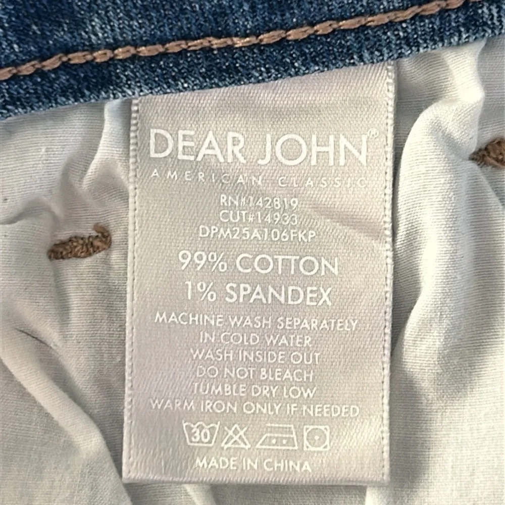 Dear John Playback Cropped straight leg jeans size 26
